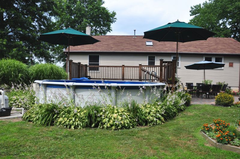 Pool Setup in Backyard